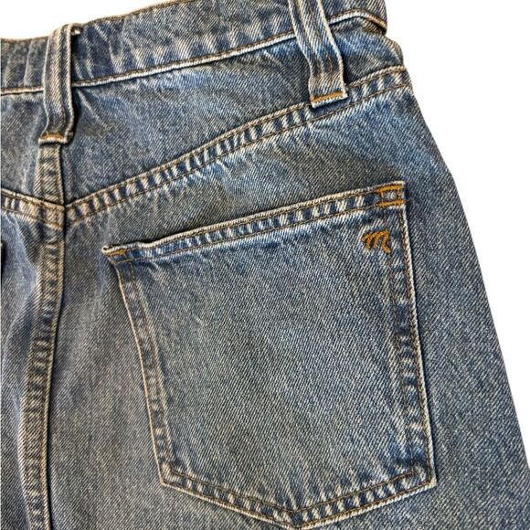 Madewell Stretch Denim A Line Snap Mini Skirt Button Front Womens Size 25 - Picture 7 of 12